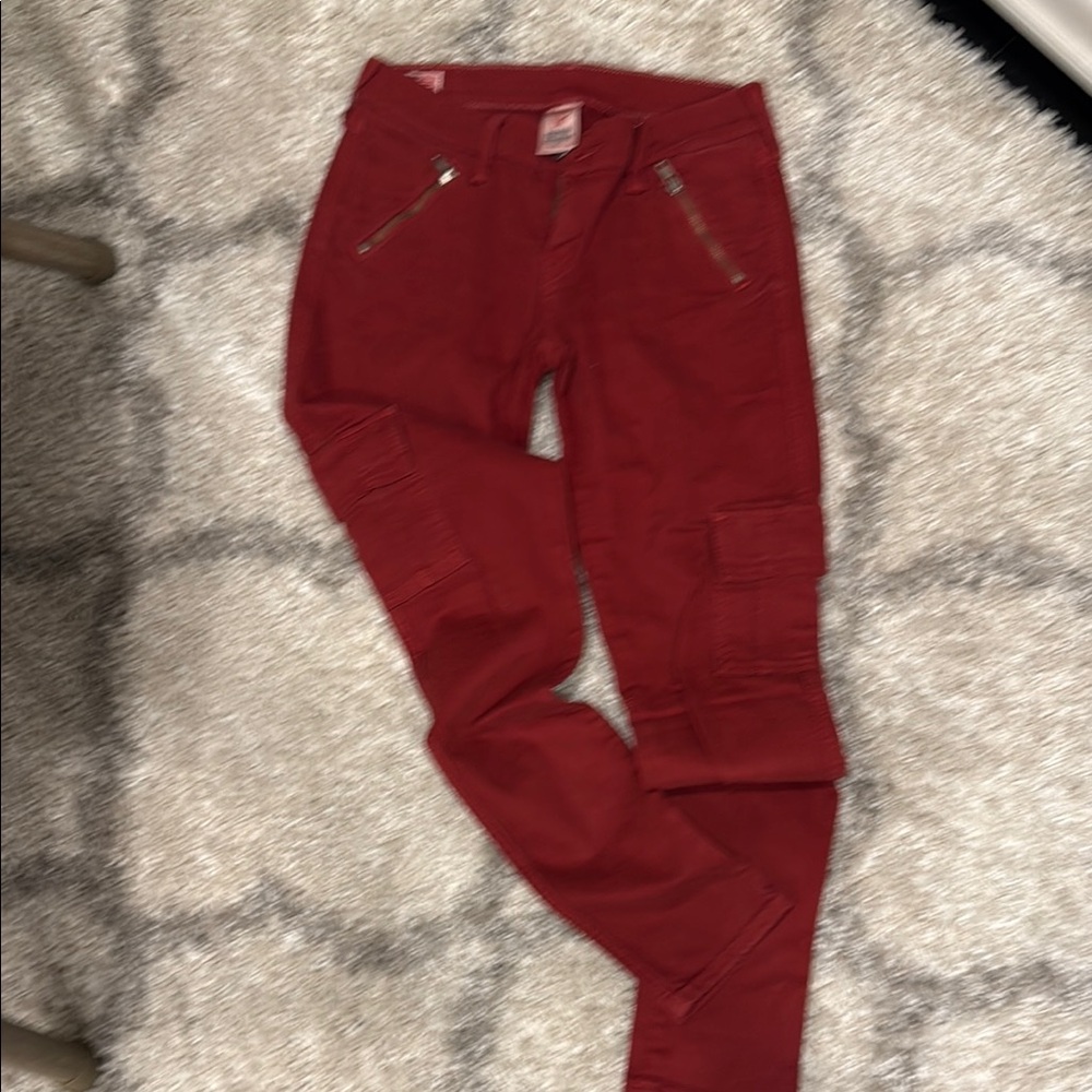 True Religion Red Skinny Jeans Eye-Catching Style